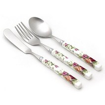 박씨상방 도자기 잼나이프 3종세트장미사각, 요키드