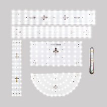 LED 리폼모듈 기판안정기 세트 국내생산 삼성칩, 거실2등 50W