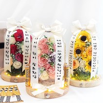 미니화환 스페셜데이 유리돔 부모님 생신 환갑 용돈 현금 선물, 해바라기미니화환유리돔, 1번문구