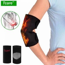 Tcare 2 개/짝 전기석 팔꿈치 마사지 밴드 자기 가열 팔꿈치 자기 가열 팔꿈치 열 전기석 벨트 팔 건강 관, 01 1 Pair - M