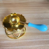 실링 왁스 스탬프 씰왁스 고양이 발톱 왁스 입자 인감 핸들 혼합 색상 투명 발광 비즈 DIY 선물 봉투 장식, 10 Gold StoveBlue Spoon