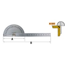 분도기 반원분도기 각도기 삼각자 각도자 측정기 직각자 사시가네 수평자 각도기자 목공각도기 목공용각도기, 블루버드 분도기 JN15-90