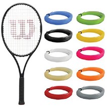 Wilson Pro Staff v13 26인치 테니스 라켓(4 그립) 빨간색 합성 거트 라켓 스트링 - 고급 주니어를 위한 최고의, 검은 끈