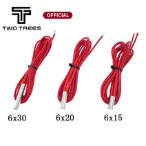 히터부속품 3D 프린터 부품 히팅 튜브 12V 40W/30w 1M 길이 6x15/6x20/6x30mm 세라믹 카트리지 압출기 히트, [02] 12V 40W 6x20mm