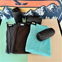 캠팸 침낭라이너 폴라플리스 여름 하계침낭 무릎 담요 파우치포함, 초코브라운