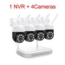 Techage 무선 카메라 시스템 휴머노이드 자동 추적 스마트 AI PTZ 양방향 오디오 미니 와이파이 감시 세트, 04 8CH NVR 8 Cameras_01 없음