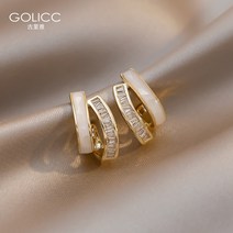 S925 실버 침 14K 고급 도금 큐빅 심플 귀걸이 안티알레르기