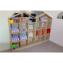 집모양책장 학원교구장 교재장 책장 수납장 교구장, 아이보리