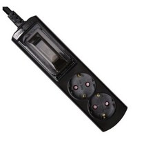 위너스 고용량 누전 멀티탭 2구 HT693 블랙, 3m, 1개