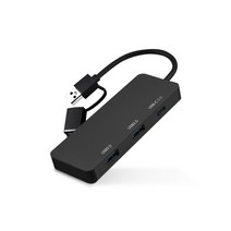 라페이스 C타입 4포트 멀티 USB 허브 노트북 맥북 호환 확장 어댑터, 블랙