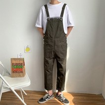 남자 오버롤 팬츠 데님 멜빵 바지 봄 트렌드 캐주얼 커플
