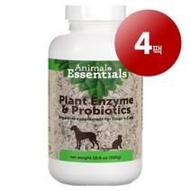 리암마켓 Animal Essentials 애니멀 에센셜 강아지 고양이용 면역 장 소화 건강 관리 식물 효소 프로바이오틱스 300g 1팩, 4팩