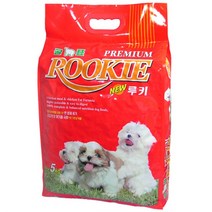 PH100765 루키 프리미엄 사료 5kg 강아지간식 대형견사료 소형견사료 강아지패드 강아지밥 유기농사료 토우사료 푸들사료 강아지습식사료 나우사료, 단일 수량