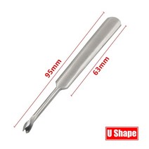 가죽 펀칭 S/L 그루버 펀칭 도구 U + V 모양의 가죽 스티칭 Skiving 키트 Leathercraft Hole Puncher Edge, [05] Small U Shape, 05 Small U Shape