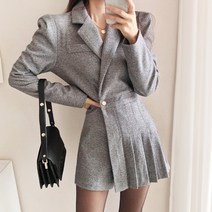 드레스날다 모던한걸 카라 플리츠 치마바지 점프수트(pt697)