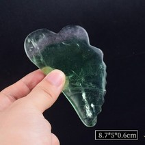 괄사마사지기 마사지스틱 마사지괄사 혼합 색상 형석 괄사 도구 천연 석재 건강 관리 녹색 목 스파 긁기 크리스탈 마사지 헤드 얼굴, Butterfly shape