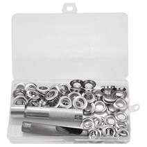 100pcs 펀치 그로밋 및 타포린 천막 방수포 수리 키트 구멍 구멍 구멍 구멍, 보여진 바와 같이, 하나