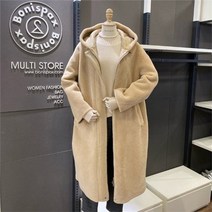 보니스팍스 NC02 양털 후드 롱무스탕 A42MJ030