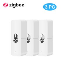 와이파이온도계 온습도 wifi 스마트 센서 온도계 습도계 Tuya스마트 와이파이 ZigBee 온도 습도 실내 컨트롤러 알렉사 구글 홈으로 모니터링, ZIGBEE 3PCS, 3PCS ZIGBEE
