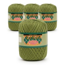 필립섬유 쎄비 실크 인견사 뜨개실 90g x 4p, 862 올리브