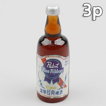 미니어처 파츠 데코 술병 모형 블루리본 3.6cm 3개 세트 공예 소재 재료 꾸미기 디오라마 미니어쳐 납골당