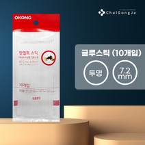 철공자닷컴 오공 핫멜트 심 스틱 10개입 7mm 글루건 리필 접착제 강력 투명, 포장형 3개입 EA