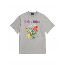 남자 여자 쿨 면 봄 반팔티 티셔츠 바쥬비쥬 BAJOO BIJOO BOUUET OVERFIT TSHIRT [DARK GRAY]
