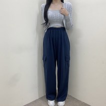 VANANA2 국내제작 여성용 데일리 유니크 힙한무드 캐주얼 허리밴딩 카고 와이드팬츠 6color