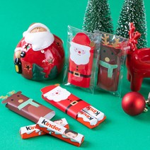 10개_크리스마스 포장+킨더초콜릿+메시지 선물 세트 단체 생일 어린이 유아 홍보 학교 학생 학원 성탄절 연말, 1SAF_킨더초콜릿미니간식X10개