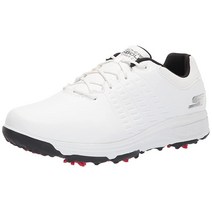 스케쳐스 Skechers 남성용 토크 방수 골프화 블랙 레드 밑창, 9.5 Wide, White/Black Sole