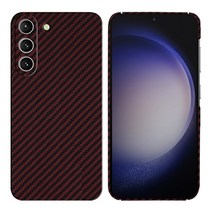 리얼룩 갤럭시 S23플러스 아라미드 캡슐케이스 블랙 레드 트윌