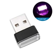 미니 USB 라이트 LED 모델링 자동차 앰비언트 네온 인테리어 조명 쥬얼리 (7 가지 밝은 색상), 보라색