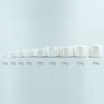 화이트 플라스틱 빈 메이크업 병 리필 가능한 병 여행용 페이스 크림 로션 화장품 용기 실버 골드 에지 10g-500g, 126.250g - white - 50pcs