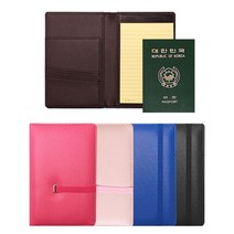 아인텍 가죽 A6 레포트패드 Trip 여권케이스 수첩 메모 패드 리갈패드 리갈 노트 다이어리 케이스, B Type_핑크(H5926)(1개)