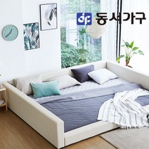 동서가구 네오 알리타 가드형 ㄷ자 저상형 SS SS 패밀리침대 프레임 NES335, 아이보리SS+SS