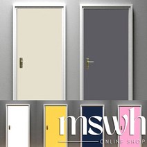 Mswh 고급 국내산 단색 현관문 리폼시트지 헤라세트 생활방수 100x210, 로즈크림화이트 01