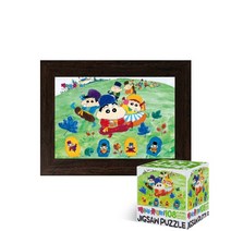 퍼즐피플 짱구는 못말려 직소퍼즐, 미니큐브 코사크축제 108피스 액자포함(108피스자체제작월넛), 108p