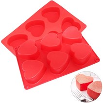 하트 몰드 실리콘 몰드 6구, 3개