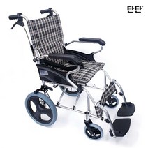 탄탄 경량 휴대용 알루미늄 수동 휠체어 접이식 11kg, 1개, WYKLAJ-12