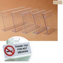 회의 용 투명 아크릴 명패 속지 교체 케이스 홀더 종이 꽂이 L자 이름판, 170x80mm