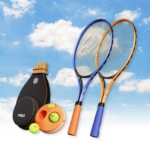 [아이언티샷] 테니스 리턴볼 세트 고급형 1인 트레이닝 셀프 연습 나홀로 솔로 테니스, 블루, 1개