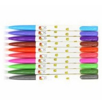 7색묶음 동아 홍당무 미피 볼 포인트 펜 0.5mm 유성볼펜, 0.5블루+6색