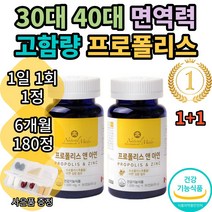 [네이처시스템] 네츄럴메이드 프로폴리스 앤 아연 90캡슐 약3개월분 플라보노이드 항산화 면역력 영양제, 2병