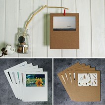 종이액자 스토리보드 캘리그라피 포토프레임 4x6 5개 셀프청첩장_[221227EA], 크라프트_5장