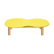 오뚝이책상(원목다리)(600mm)(1~3학년) H62-2 입식용 어린이집책상 돌봄교실책상 유치원책상 공부방책상, 노랑(원목다리600mm)