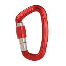 shangren 등반 카라비너 ​​CE 인증 25KN(5620lbs) 암벽/빙벽 등반 라펠링 구조 스윙용 고강도 대형 잠금 카라비너 ​​클립, 7075 항공 알루미늄, 레드