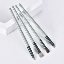 메이크업브러쉬 zzdog 4pcs 화장품 도구 키트 섀도우 하이라이트 컨실러 블렌딩 고 세부 브러쉬 세트 천연 머리 미니브러쉬, 열하나