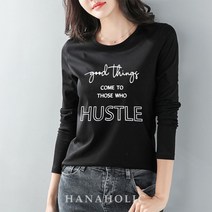 하나홀릭 허슬 프린팅 긴팔 티셔츠 HTS_225