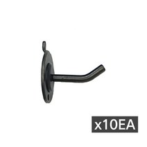 JNCP 타공판 일선후크x10EA, 블랙(2.5cm), 1개