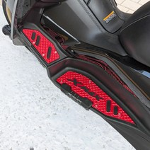 야마하 2022 XMAX300 튜닝 발판 사이드 가드 스텝 플레이트 17-22년식, Red - 레드